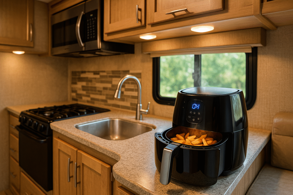 can you run an air fryer in a camper with electricity